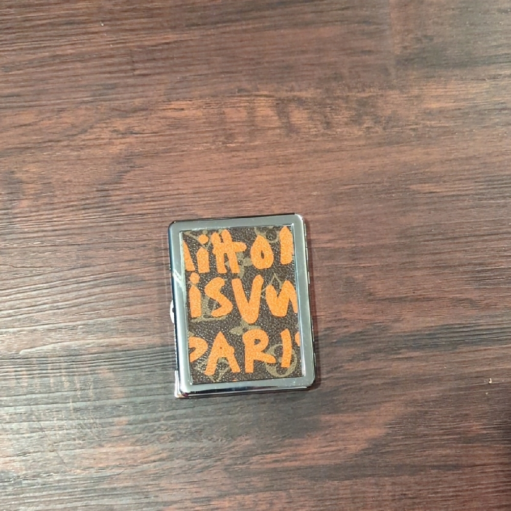 Orange and Black Card Holder